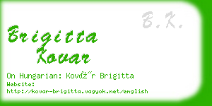 brigitta kovar business card